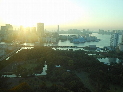 汐留の日の入り